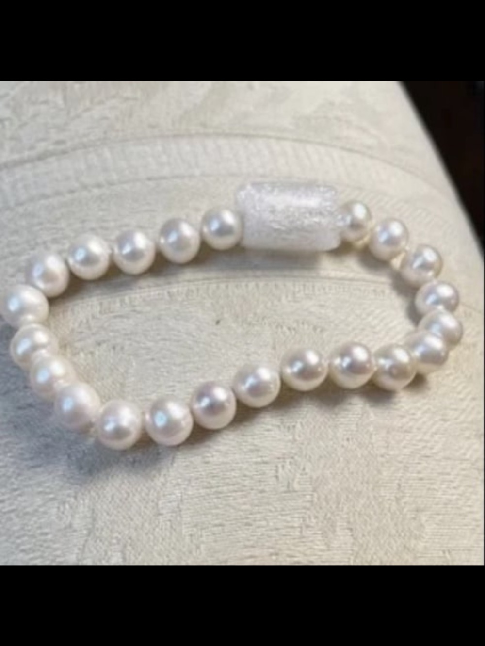AAA 7-8 mm South Sea White Pearl Bracelet 14k Yellow Gold clasp 7.5-8" NEW